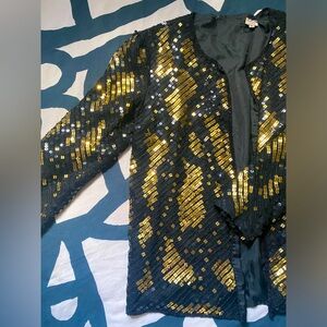 Vintage Sequined Silk Blazer